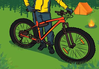 Karikatyyri läksiäislahjaksi pyöräilijälle